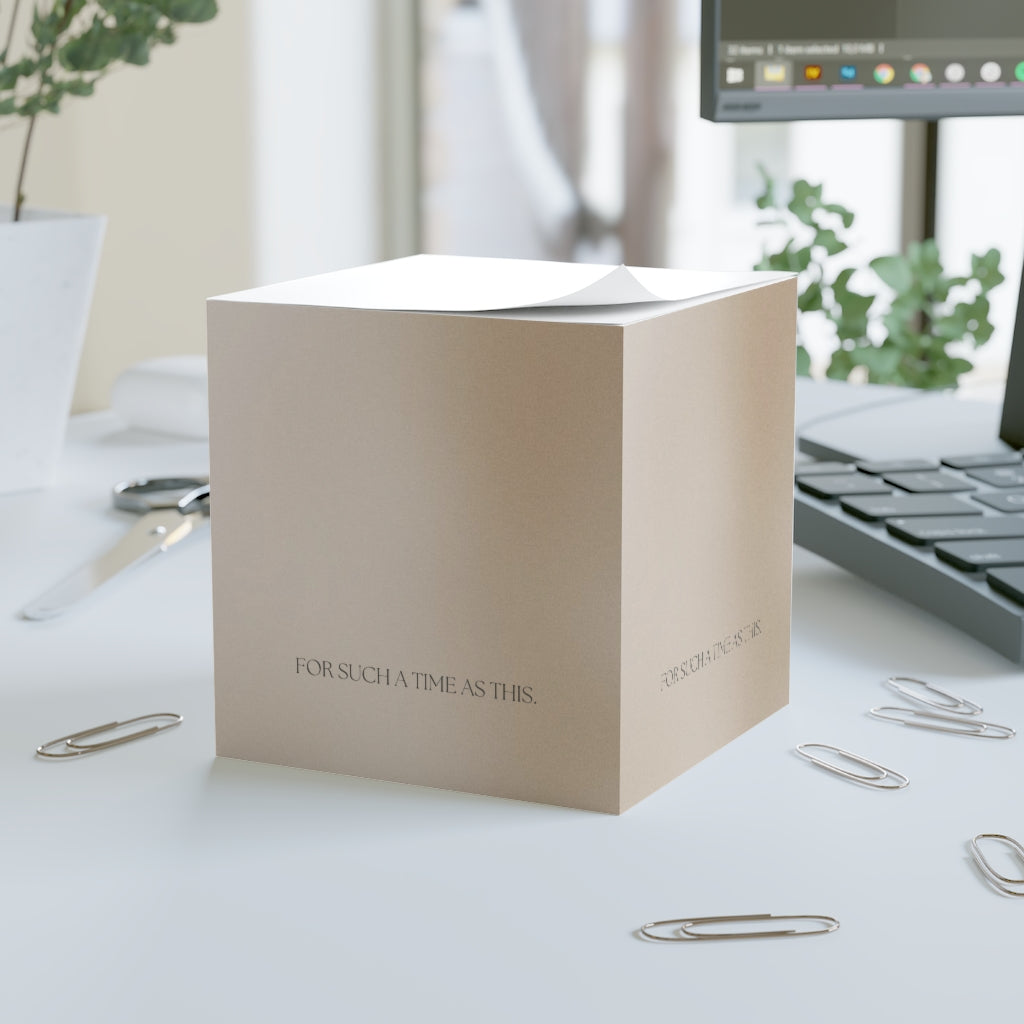 Chic Sticky Note Cube Beige Taupe