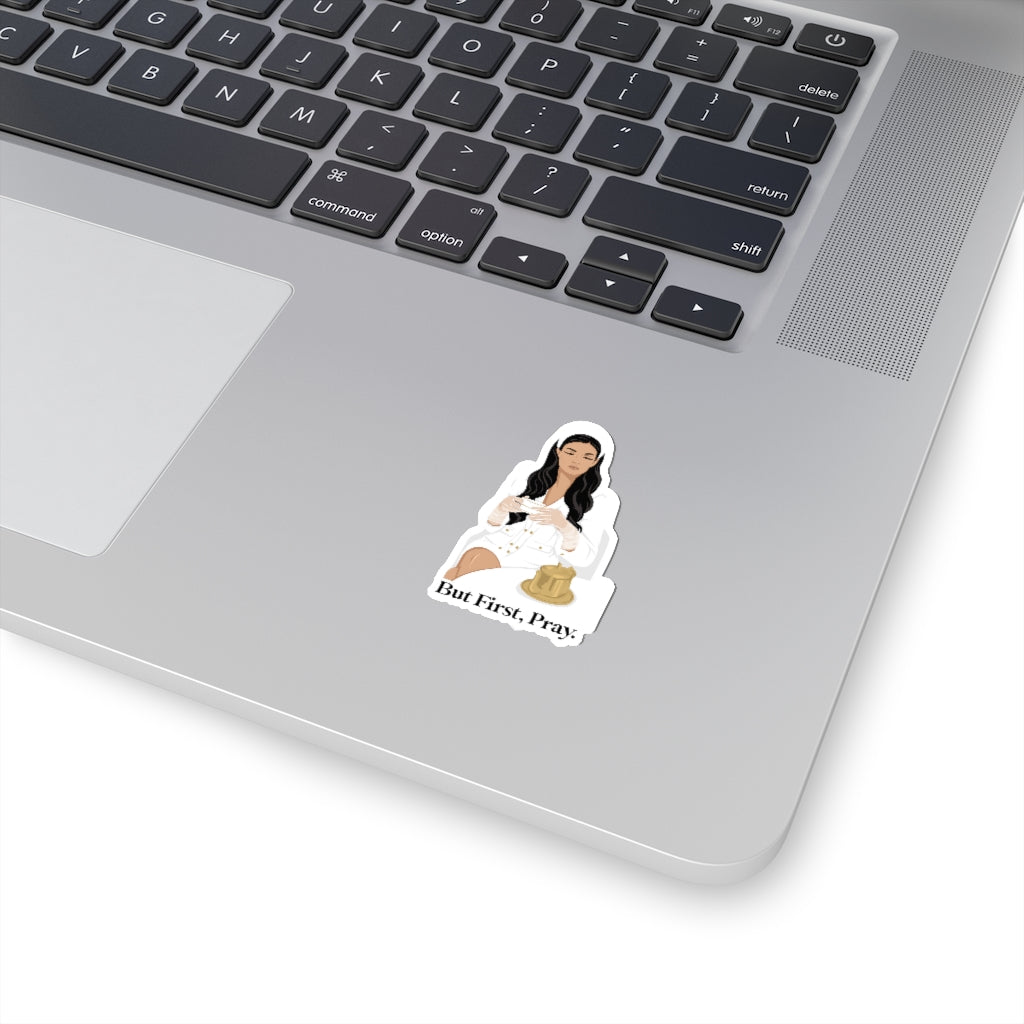 Inspirational Faith Stickers | But First, Pray.
