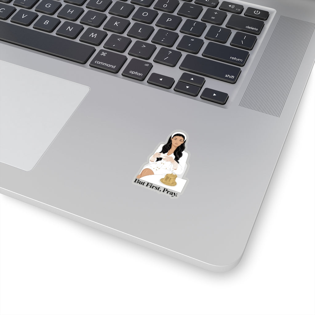 Inspirational Faith Stickers | But First, Pray.