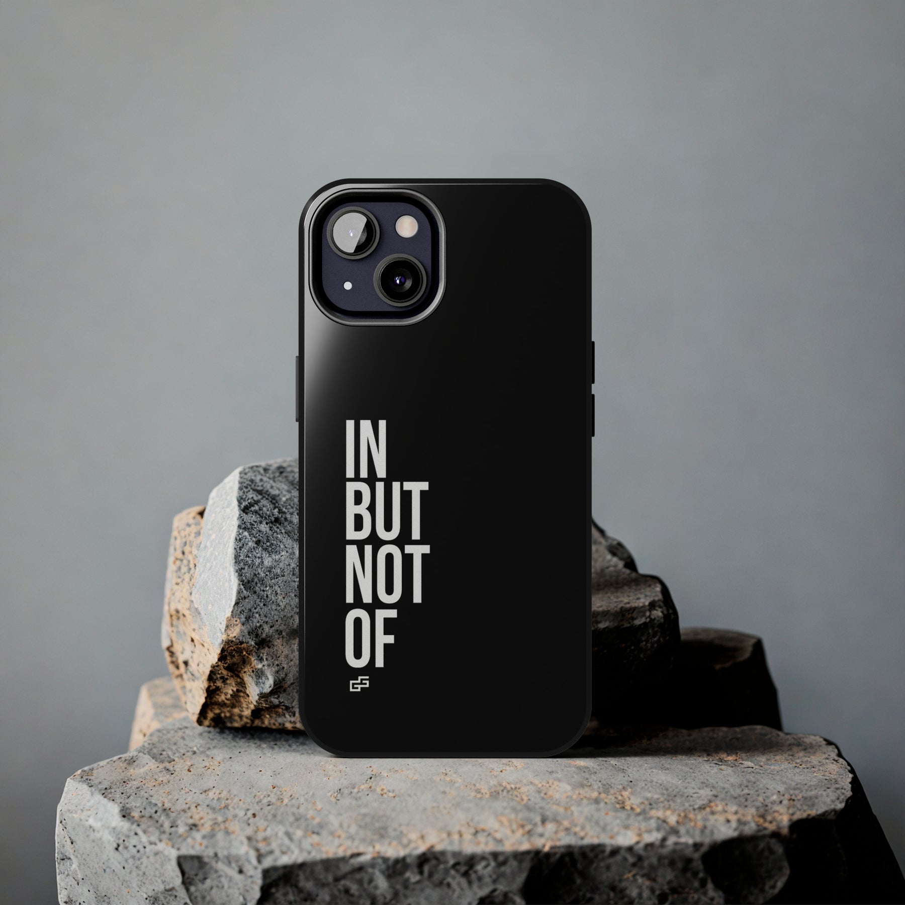 Bold "In But Not Of" Tough Black iPhone Cases