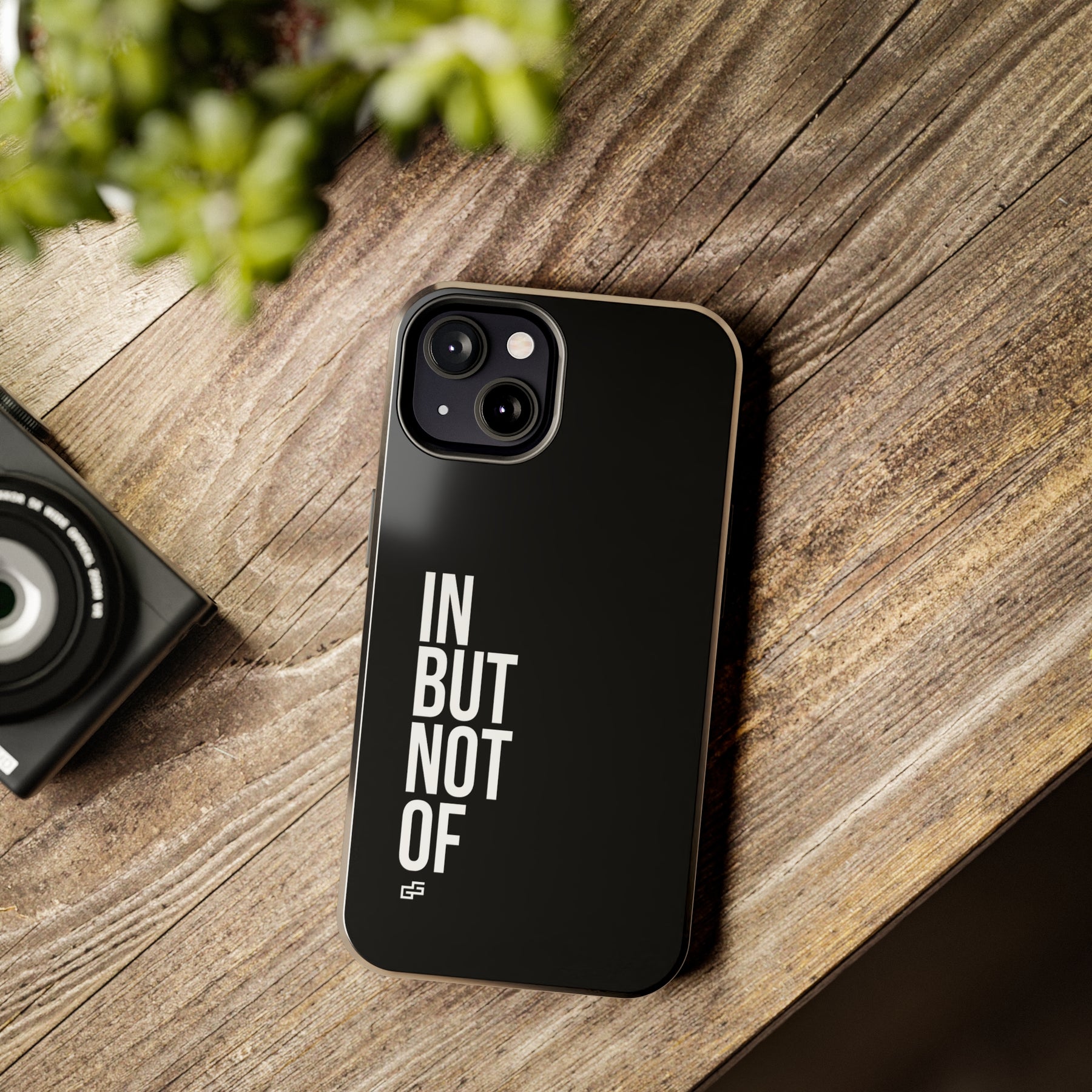 Bold "In But Not Of" Tough Black iPhone Cases