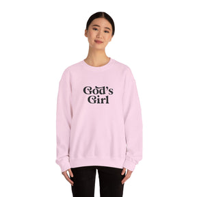 God's Girl Unisex Heavy Blend Sweatshirt, Faith-Based Apparel, Christian Gift, Cozy Crewneck, Inspirational Fashion, Everyday Comfort