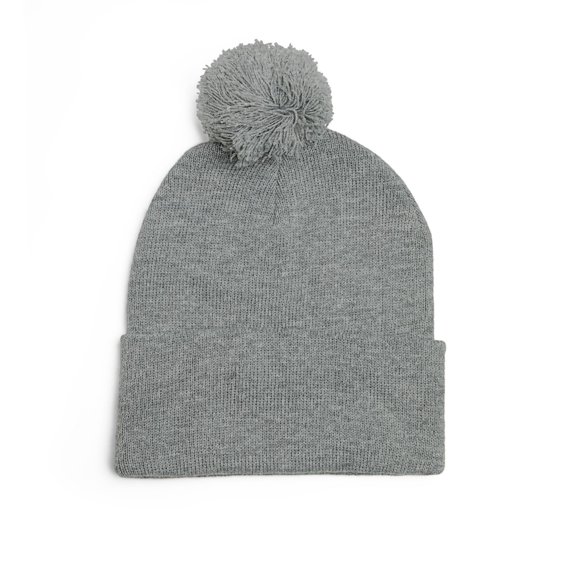 God's Girl Pom-Pom Beanie | Embroidered Knit Cap, Gray or Black