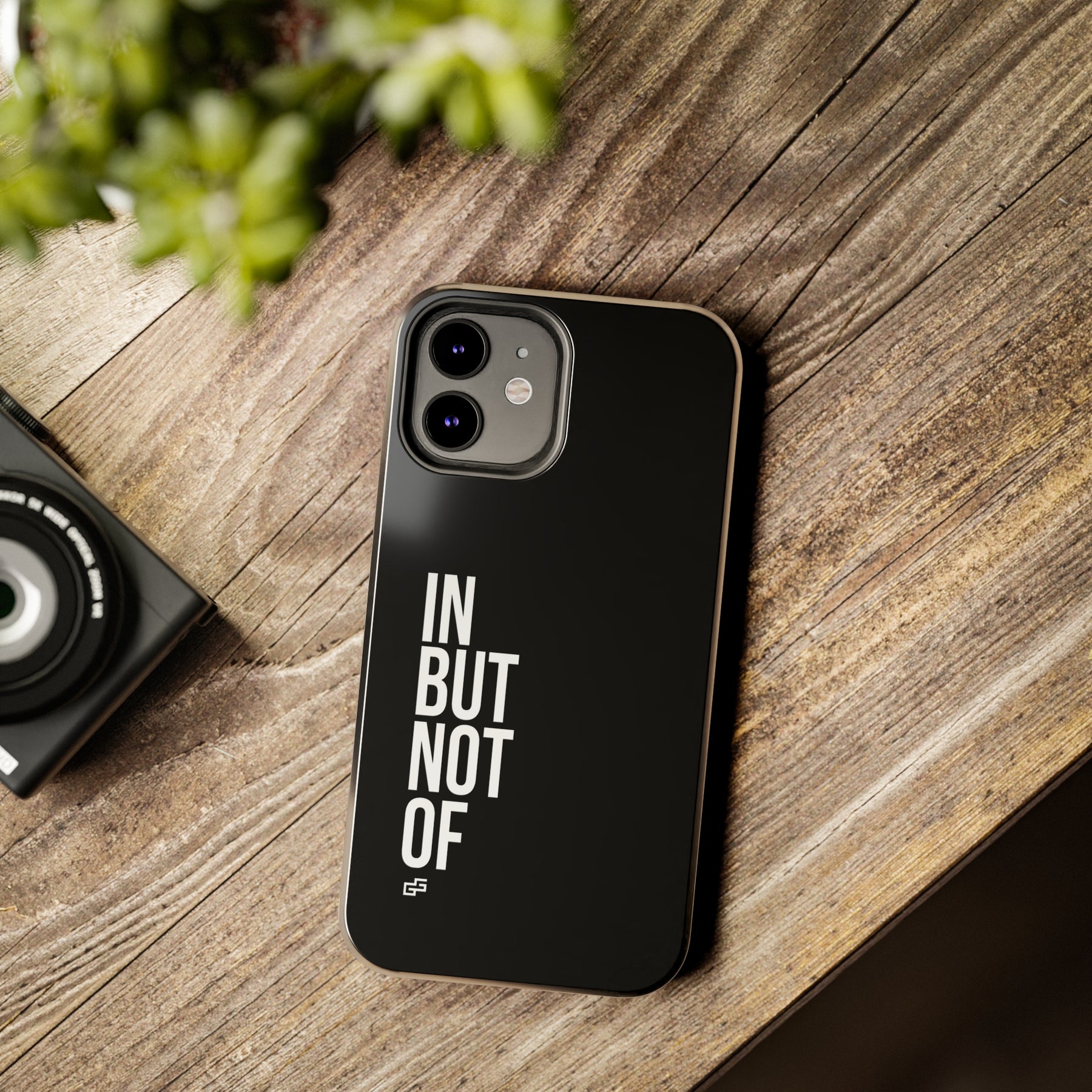 Bold "In But Not Of" Tough Black iPhone Cases