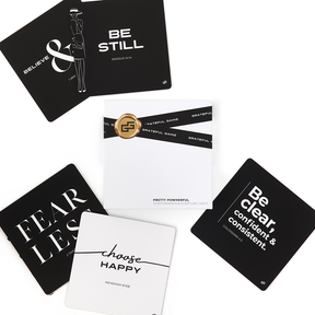 White and Black ELegant Affirmation Cards w Bible Verses
