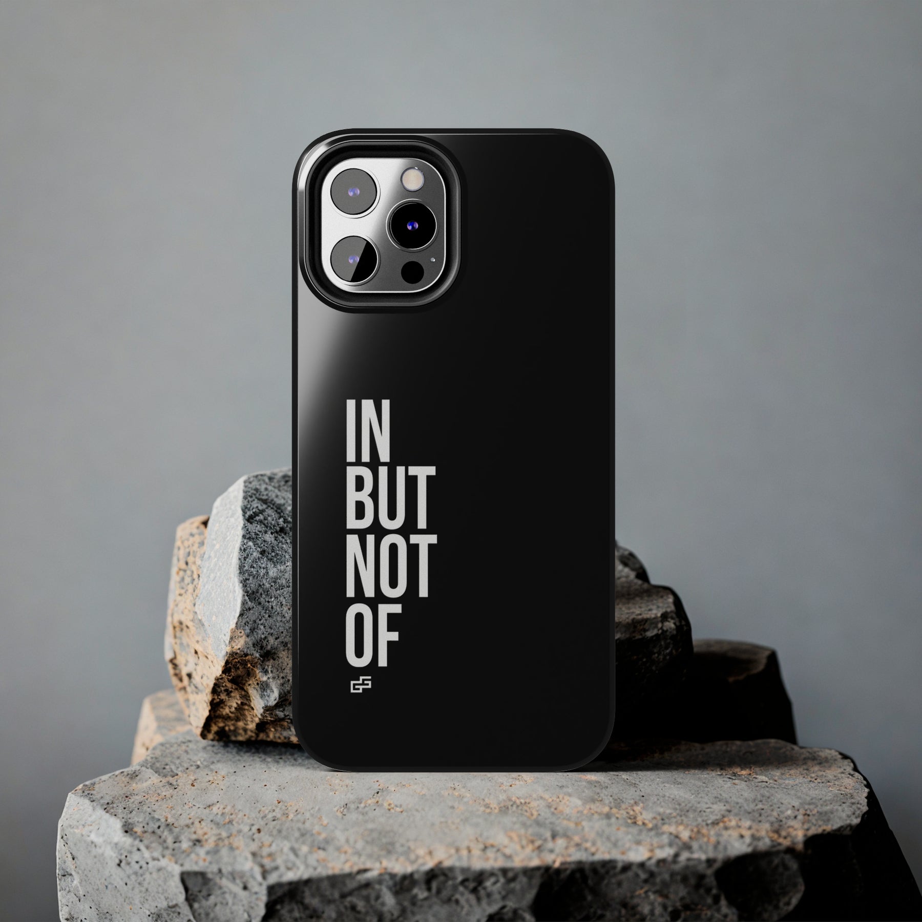 Bold "In But Not Of" Tough Black iPhone Cases