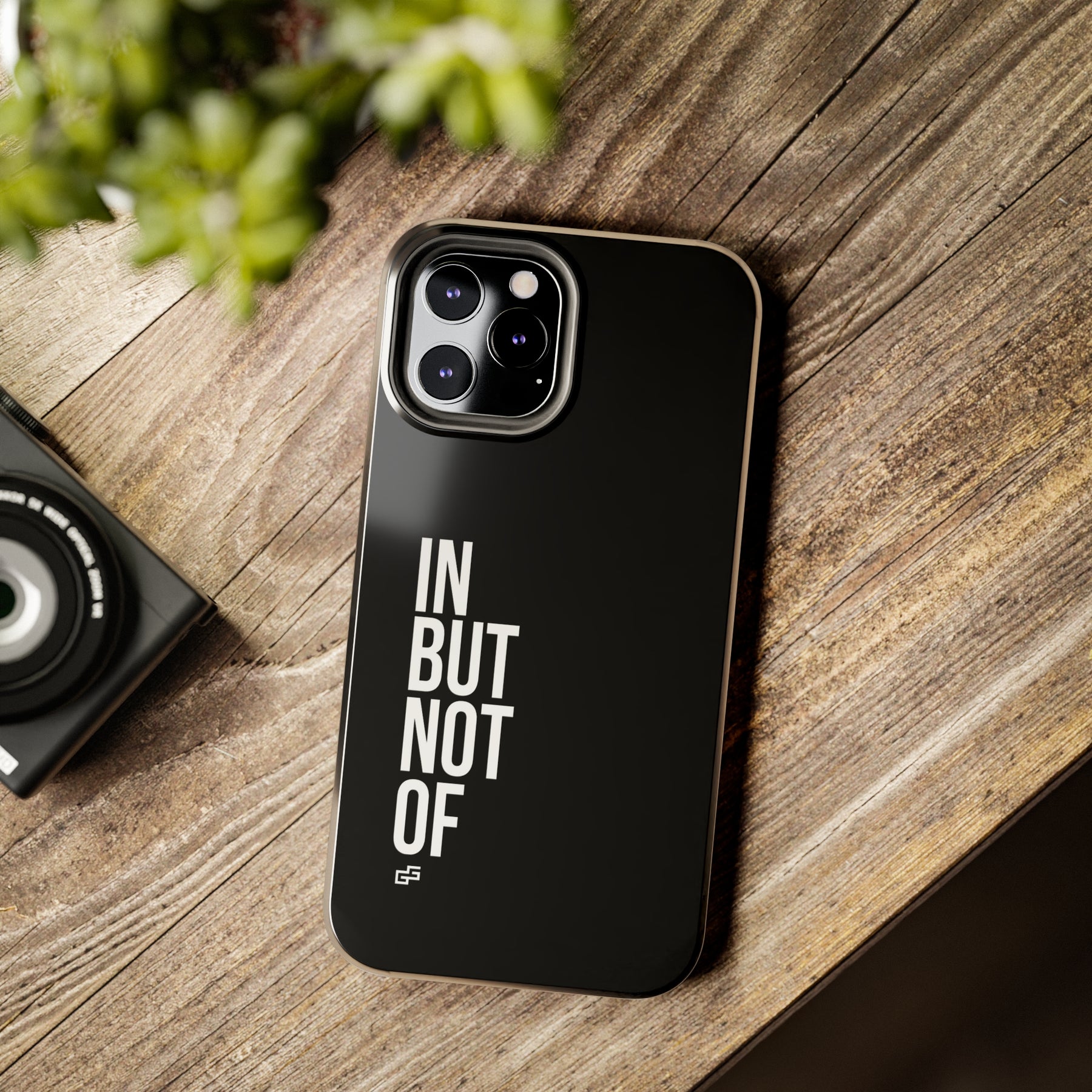 Bold "In But Not Of" Tough Black iPhone Cases