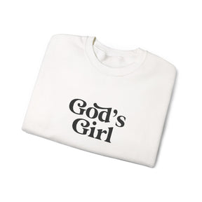 God's Girl Unisex Heavy Blend Sweatshirt, Faith-Based Apparel, Christian Gift, Cozy Crewneck, Inspirational Fashion, Everyday Comfort