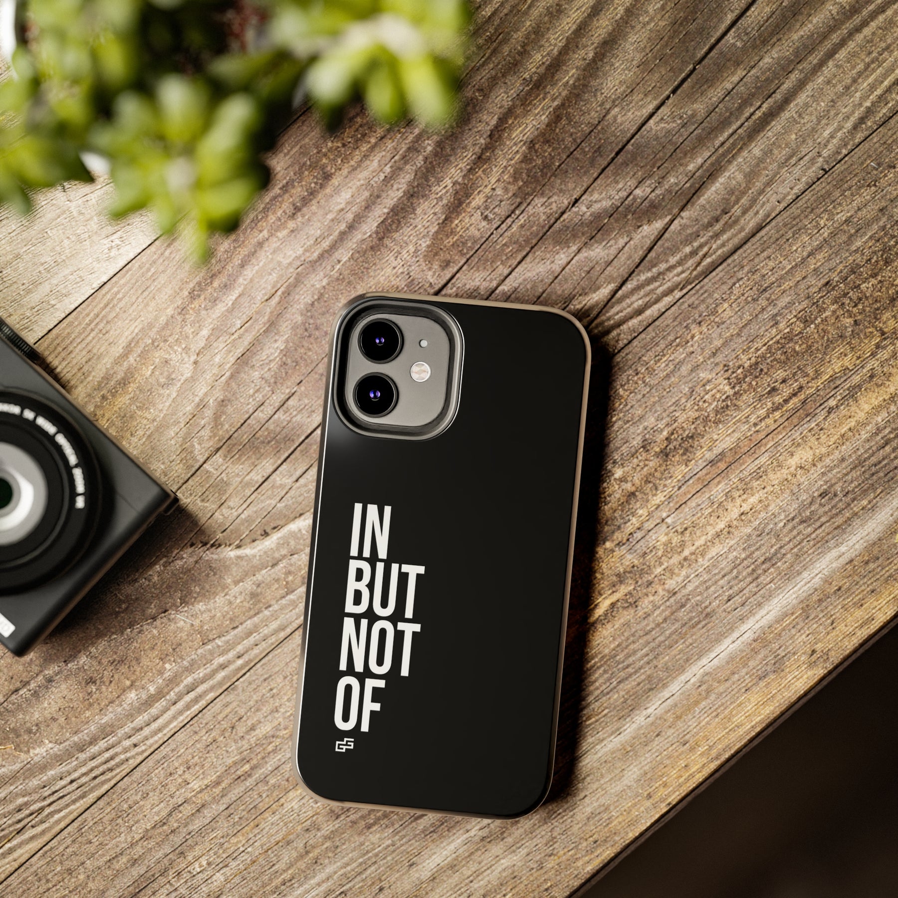 Bold "In But Not Of" Tough Black iPhone Cases