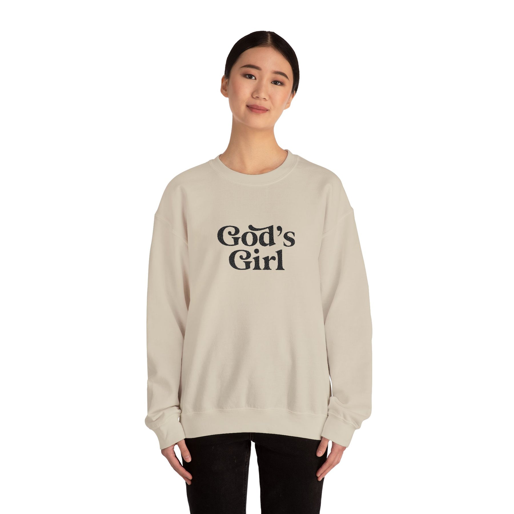 God's Girl Unisex Heavy Blend Sweatshirt, Faith-Based Apparel, Christian Gift, Cozy Crewneck, Inspirational Fashion, Everyday Comfort