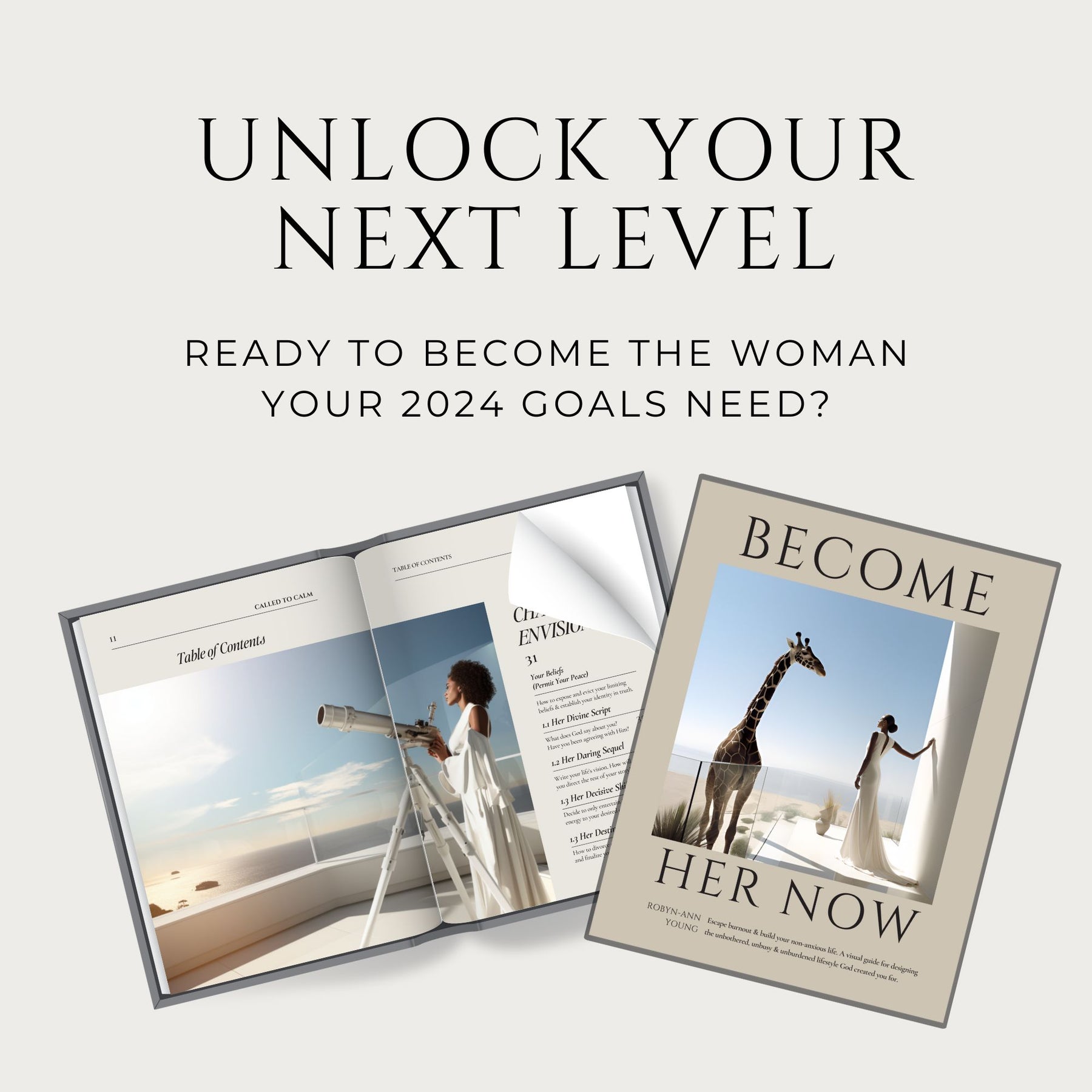 BECOME HER NOW | VIP Course + 1:1 Coaching + Companion Playbook Shipped! *Hardcover*