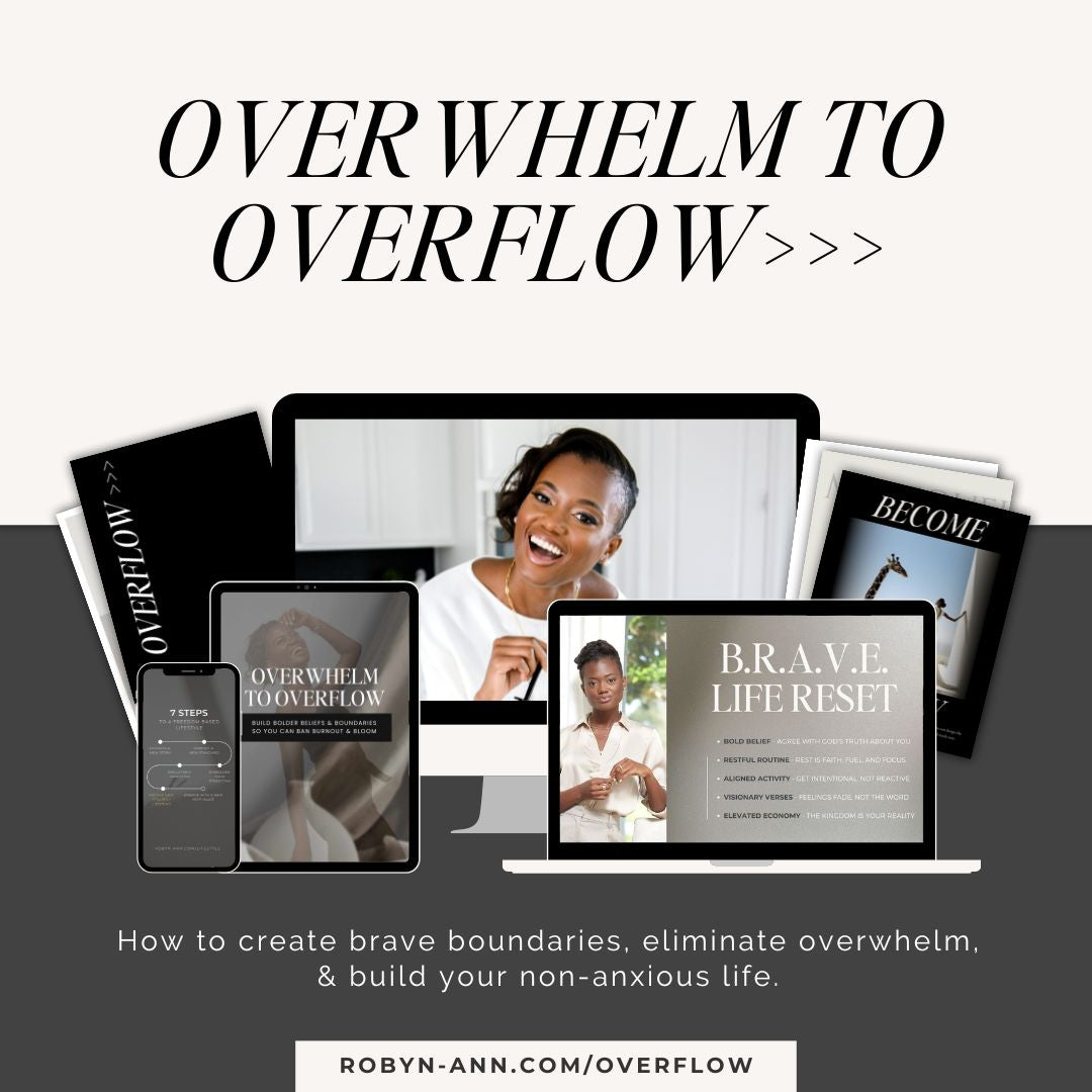 OVERWHELM TO OVERFLOW | Bundled Course + Coaching + Playbook Shipped! *Softcover*