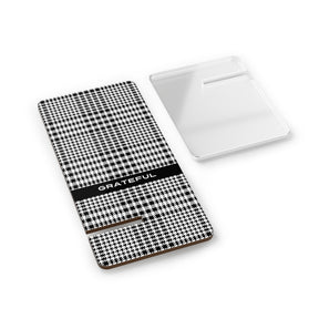 Houndstooth Plaid - Affirmation Card Display | Smartphone Stand