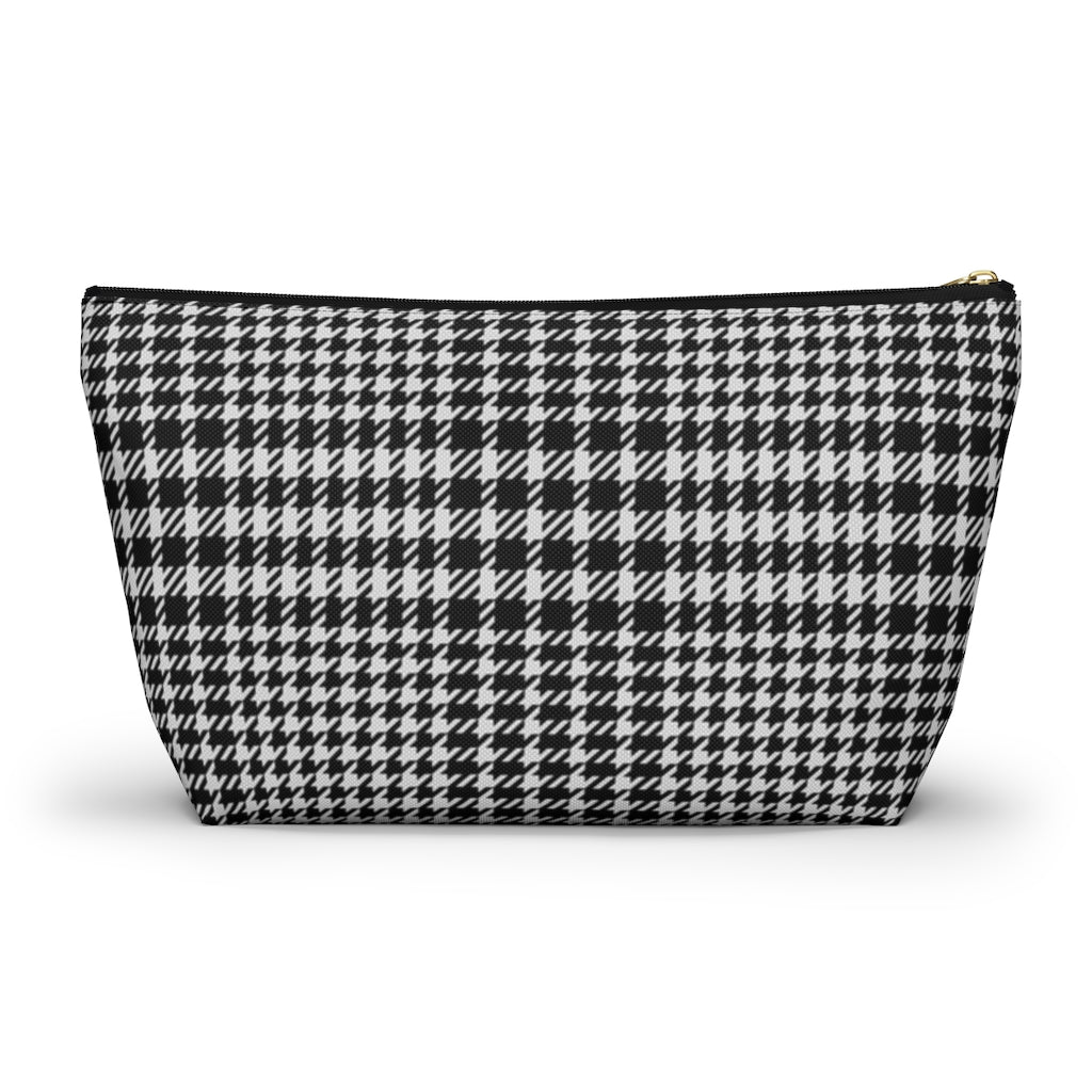 Houndstooth Accessory Pouch w T-bottom