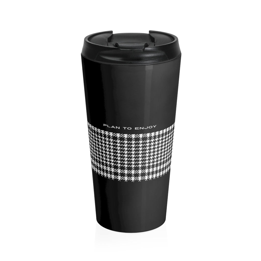 Houndstooth Travel Mug - Stainless Steel