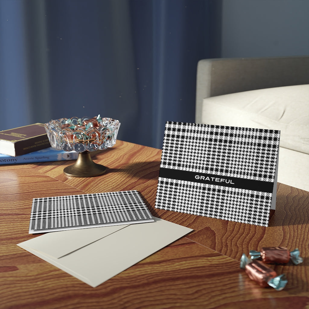 Houndstooth Thank You Cards | Pack of 8, 16, or 24 pcs