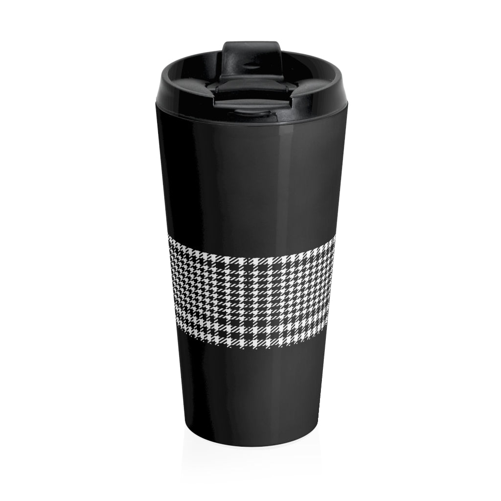 Houndstooth Travel Mug - Stainless Steel