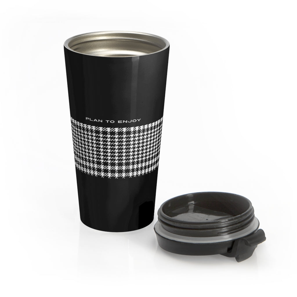 Houndstooth Travel Mug - Stainless Steel