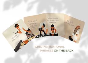 Chic Illustrations Faith Affirmation Cards and Christian Bible Verses on Back