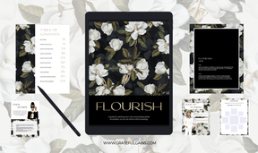 Flourish Vision Planner | Digital & Interactive PDF | New Year Reset