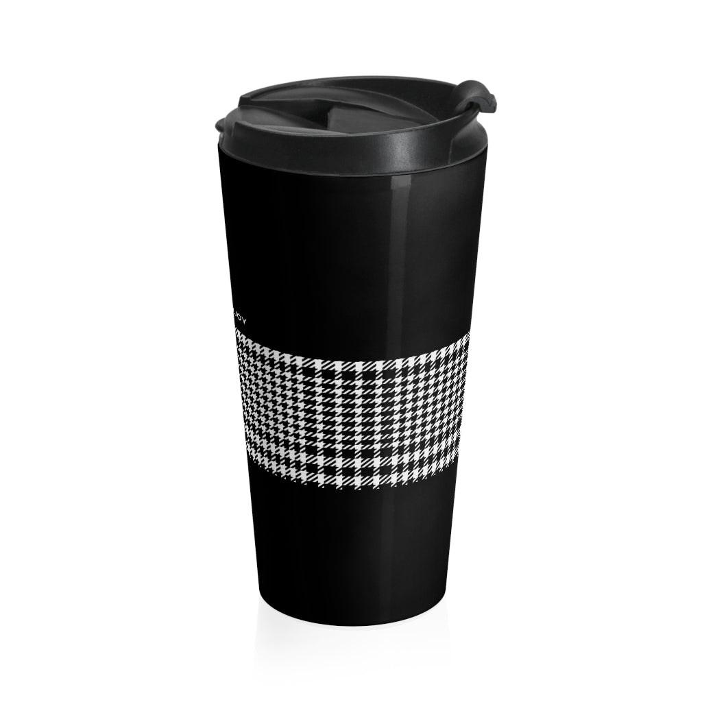 Houndstooth Travel Mug - Stainless Steel