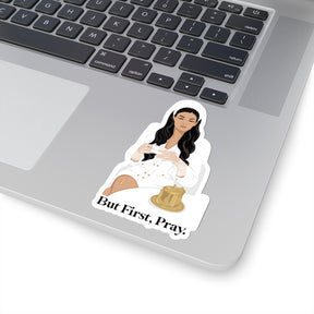 Inspirational Faith Stickers | But First, Pray.
